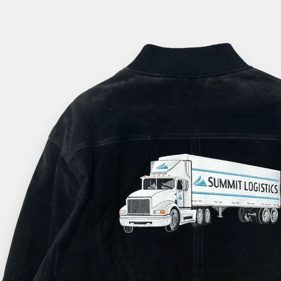 Vtg 90s NOS Summit Letterman Jacket, Suede Leather Varsity School Trucking Lopez - Picture 3 of 7